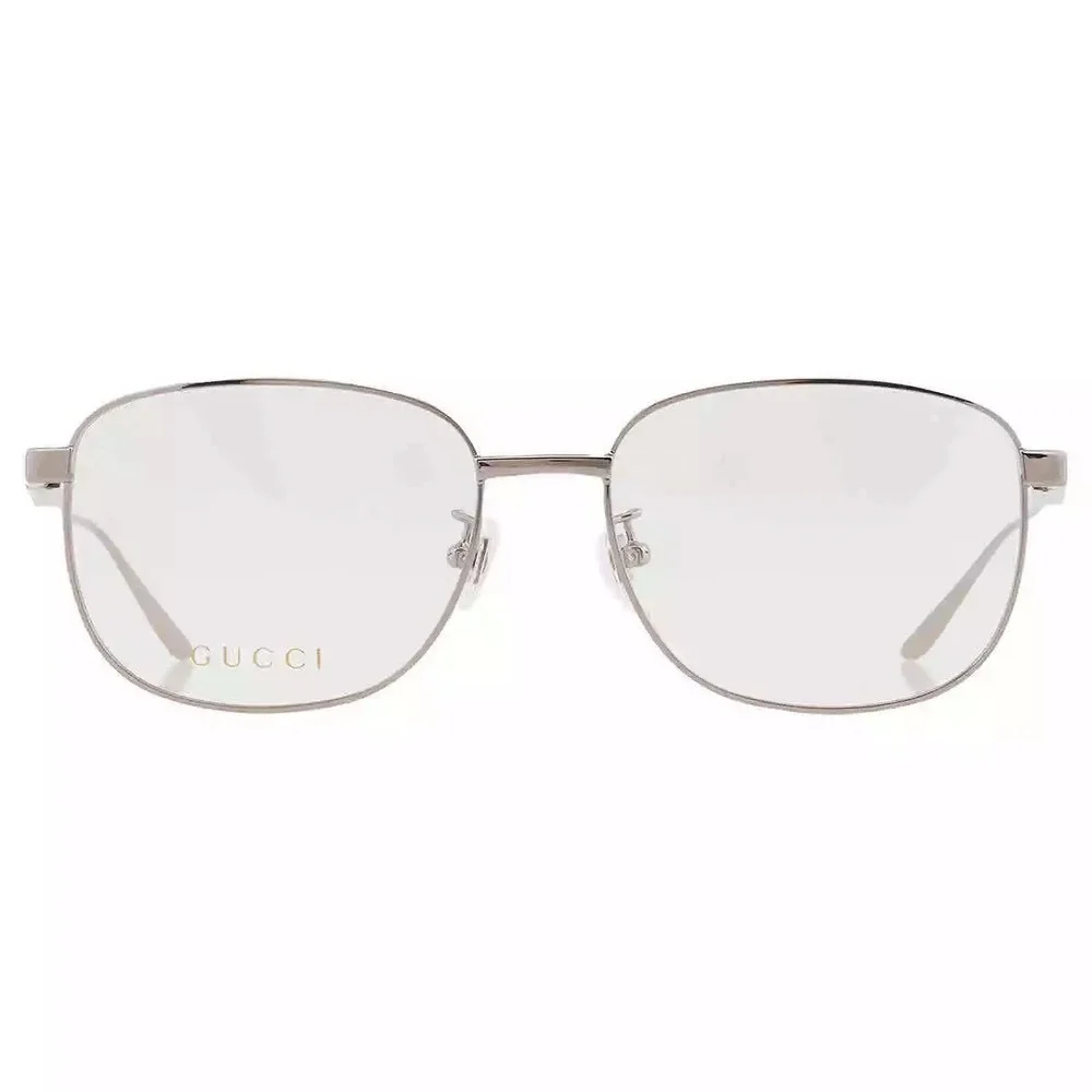 NWT Gucci GG1312O-001 Ruthenium Square 57mm Eyeglasses